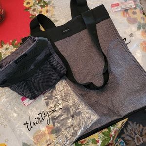 NEW Thirty-One Essential Storage Tote & Littles Carry-All Caddy